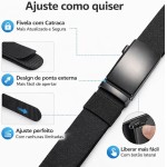 Cinto Tático Militar Nylon Largo com Fivela de Metal Catraca, Ajuste Sem Furos, Engate Rápido, Resistente, Unissex, Uso Casual, Social, Outdoor, Trabalho, Alta Durabilidade - Imagem 2