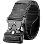 Cinto Tático Militar de Nylon – Ajustável, Fivela de Engate Rápido em Metal, 130cm, Resistente para Uso Outdoor, Camping e Aventureiros