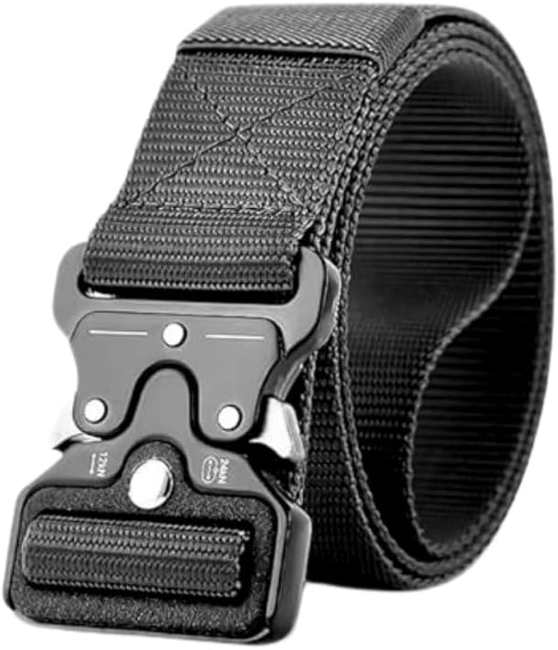 Cinto-Tatico-Militar-de-Nylon-–-Ajustavel-Fivela-de-Engate.jpg Cinto Tático Militar de Nylon – Ajustável, Fivela de Engate Rápido em Metal, 130cm, Resistente para Uso Outdoor, Camping e Aventureiros
