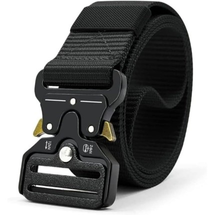 Cinto Tático Ultra Resistente Ajustável com Fivela de Engate Rápido – Ideal para Atividades ao Ar Livre, Aventura, Pesca, Caminhada, Camping, Trilha e Uso Diário Trabalho