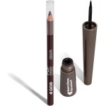 Combo Delineador Líquido Pretolino 2,5ml + Lápis Olhos Marronlito 1,2g