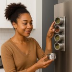 Conjunto Porta-Temperos com 4 Potes Inox + Suporte – Porta Condimentos com Visor Acrílico, Vedação Total e Base de Alta Fixação - Imagem 2