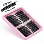 Conjunto de cachos de cílios individuais 80D, extensões de cílios de volume grosso D Curl 9-16 mm, com escova de cílios e pinça - Imagem 2