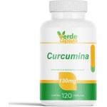 Curcumina 130mg 120 Cápsulas - Cúrcuma Longa 500mg 100% Pura - Suplemento Alimentar - Verde Cápsula