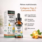 Curcumina 95% com Colágeno Tipo II Gotas - 30ml - Sabor Abacaxi - NutriSalus - Imagem 2