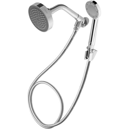DUCHA FRIA 4" REDONDA COM DESVIADOR METAL E MANGUEIRA 1,8 METROS CROMADA - FAME