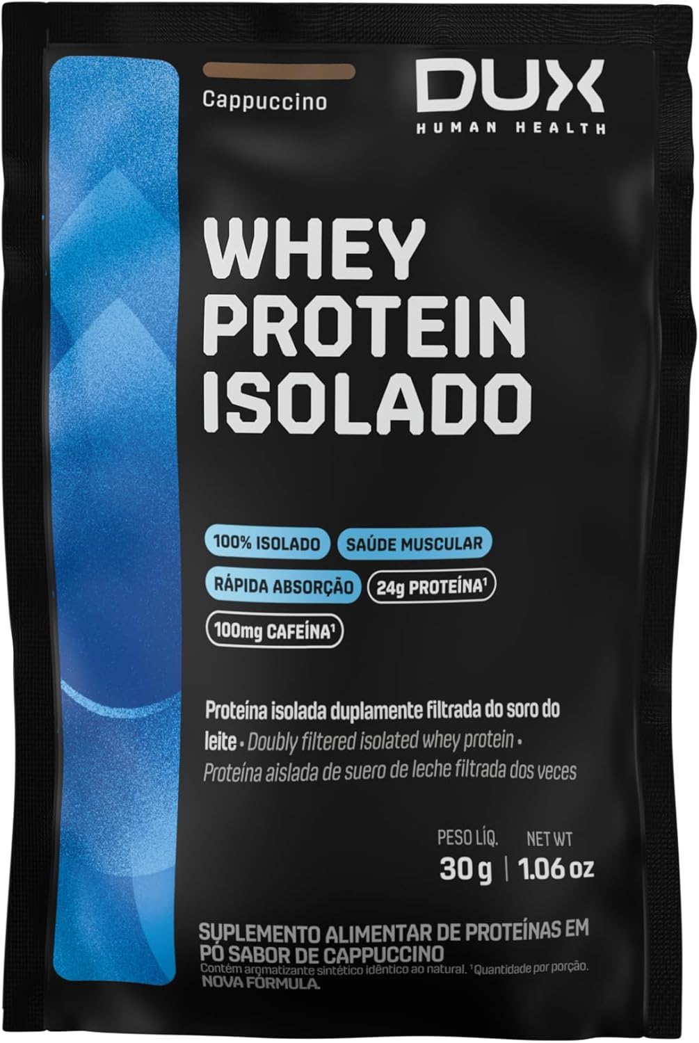 DUX-HUMAN-HEALTH-Whey-Protein-Isolado-Sache-Cappuccino-30g-–.jpg DUX HUMAN HEALTH Whey Protein Isolado Sachê Cappuccino 30g – Proteína Pura All Natural, Baixo Carboidrato e Praticidade