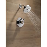 Delta Faucet Kit de acabamento para chuveiro Trinsic Série 17 com cabeça de chuveiro H2Okinetic de pulverização única, cromado T17259 (válvula não incluída) - Imagem 2