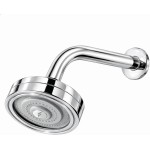 Ducha Chuveiro Autolimpante Inox Articulável Redondo 12L/min SOFTINOX — Chuveiro Ducha Parede Banheiro Piscina Externo Aquecimento a Gás e Solar, Cano Inox e Cabeça ABS