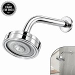 Ducha Chuveiro Autolimpante Inox Articulável Redondo 12L/min SOFTINOX — Chuveiro Ducha Parede Banheiro Piscina Externo Aquecimento a Gás e Solar, Cano Inox e Cabeça ABS - Imagem 2