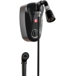 Ducha Elétrica KDT Octo 8T 8800W 220V Chuveiro 8 Temperaturas Chuveirinho Mangueira Desviador Black Preta Brilho