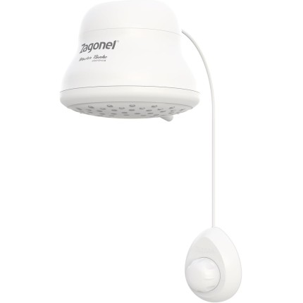 Ducha Eletrônica Zagonel Master Banho 5500W 127V Branco Solução Completa