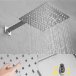 Ducha Para Piscina 30x30 Inox 304 1 Acabamento Padrão Deca Todo de Metal Chuveiro Área Externa Design Quadrado Cromado Quintal de Parede Água Fria Lazer ao Ar Livre - Imagem 2