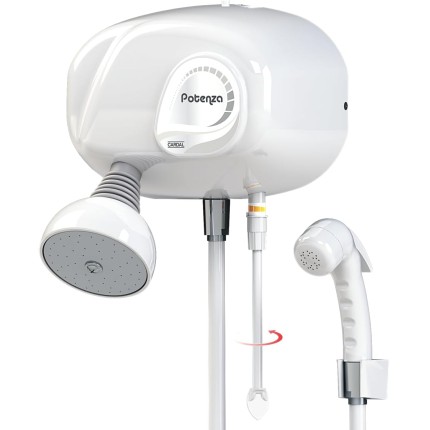 Ducha Potenza Eletronica Blindada c/desvidor Cardal branco 220v