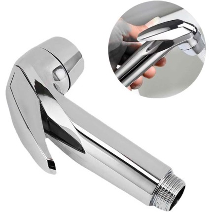 Duchinha Cromada, Gatilho para Ducha Higiênica, Chuverinho Cromado 1/2" - Jato de Alta Pressão
