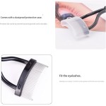 Escova de Sobrancelha e Cílios Aço Precisa 2 em 1 Ferramenta Escovação para Extensão Remoção Agrupamentos Máscara com Cabo Ergonômico Estojo Protetor contra Poeira - Imagem 2