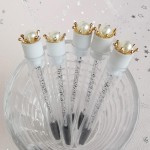 Escova de cílios diamante varinhas de rímel Spoolies tubo de cristal ferramentas de pincel de maquiagem