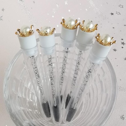 Escova de cílios diamante varinhas de rímel Spoolies tubo de cristal ferramentas de pincel de maquiagem