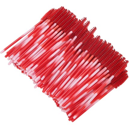 Escova de cílios, pincel de cílios pequeno e prático, para mulheres, salão de beleza, maquiagem diária (vermelho grande)