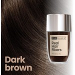 Hair Illusion Fibras Capilares Naturais Castanho-Escuras Para Cabelos Ralos - Textura 100% Natural, Fibras Capilares Não Sintéticas - Cobertura De Manchas Calvas Para Mulheres E Homens - 18 Gramas - Imagem 2
