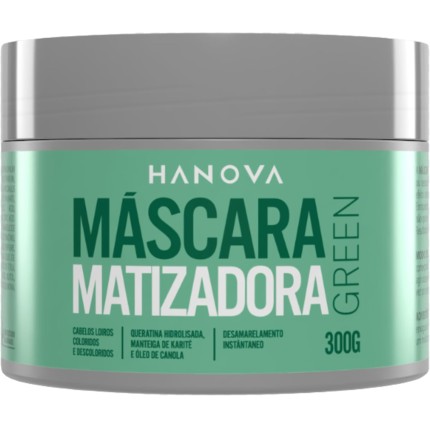 Hanova, Mascara para cabelos, Matizadora Green, 300ml, Azul