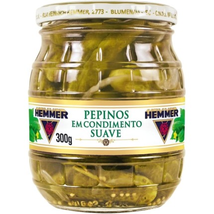 Hemmer Pepinos Em Condimento Suave 300G