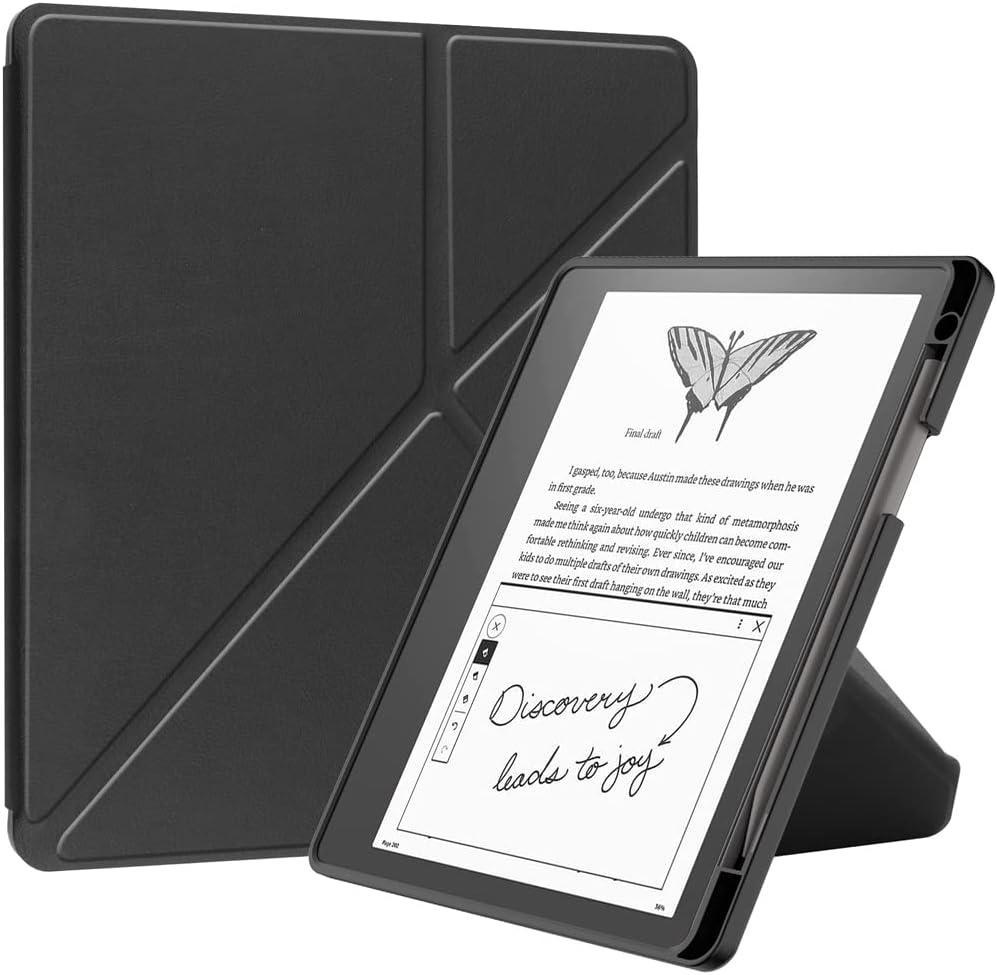 Kepuch-Custer-Capas-para-Kindle-Scribe-2024-2022-Redesigned.jpg Kepuch Custer Capas para Kindle Scribe 2024 2022 / Redesigned Display 10.2",Couro-PU Bolsas Estojos - Preto
