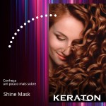 Keraton, Máscara matizadora hidratante, Trata e colore, Para cabelo castanho claro, louro, acobreado e ruivo, Shine Mask, 250g, Cobre - Imagem 2