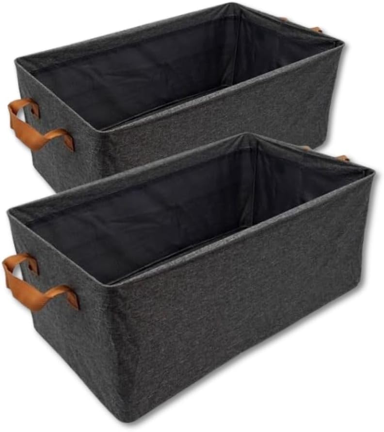 Kit-2-Caixas-Organizadoras-em-Tecido-Grande-e-Dobravel-com.jpg Kit 2 Caixas Organizadoras em Tecido, Grande e Dobrável com Alças Laterais, Multiuso para Armário, Closet e Escritório(2)