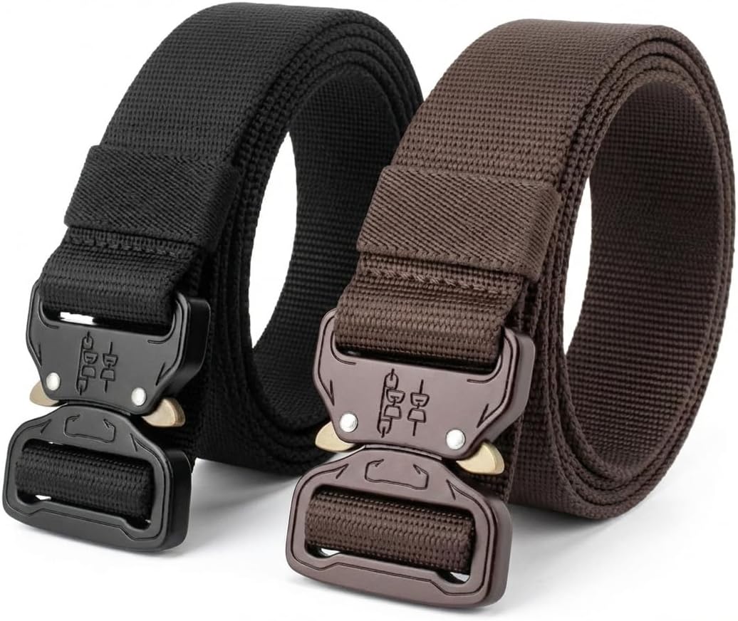 Kit-2-Cintos-Taticos-Ajustaveis-em-Nylon-com-Fivela-de.jpg Kit 2 Cintos Táticos Ajustáveis em Nylon com Fivela de Liberação Rápida em Metal – Resistentes para Outdoor, Camping, Airsoft e Uso Profissional