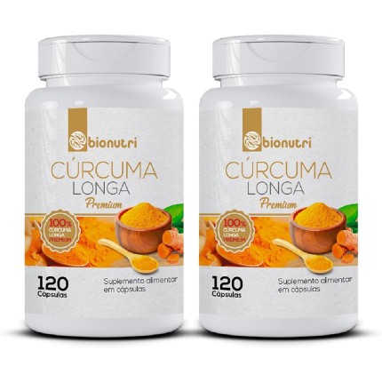 Kit 2x Cúrcuma Açafrão Tumérico 120 Cápsula Açafrão Índia - Bionutri