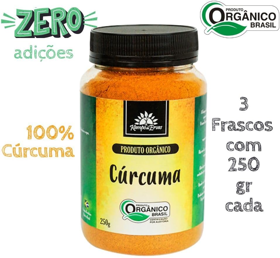 Kit-3X-Curcuma-Acafrao-Terra-Organico-Kampo-de-Ervas-250g.jpg Kit 3X: Cúrcuma (Açafrão Terra) Orgânico Kampo de Ervas 250g
