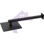 Kit Ducha Chuveiro Quadrado Slim Aço Inox 20x20 + Braço Preto Fosco - Imagem 2