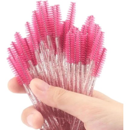 Kit Escovas Para Sobrancelhas e Cílios Descartáveis 50 Unidades Conjunto Essencial para Maquiagem com Precisão e Conforto