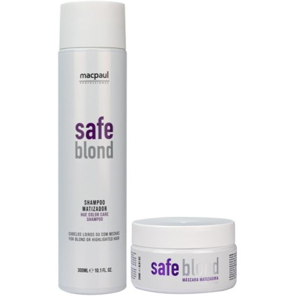 Kit Matizador Profissional Shampoo e Máscara Linha Safe Blond Macpaul