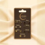 Kit Semaninha com 7 Pares de Brincos Sortidos Banhados A Ouro | Design Delicado para Cada Dia da Semana - Lunnanel Semijoias - Imagem 2