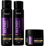 Kit Shampoo Matizador Blond Platinum Asbel – Shampoo 300ml + Condicionador 300ml + Máscara 300g – Efeito Platinado