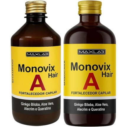Kit Shampoo e Máscara Monovix Hair Tratamento e Crescimento Intensivo p/Cabelos