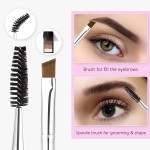 Kit de escova de sobrancelha para modeladores de cílios com modelador de cílios, separador de pente, pincéis de rímel, pinças de extensão de cílios, escova e pente angulares para sobrancelhas, 10 - Imagem 2