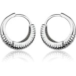 LOMISS BRINCO ARGOLA FOLHEADO A OURO 18K DETALHADO BRINCOS FEMININOS