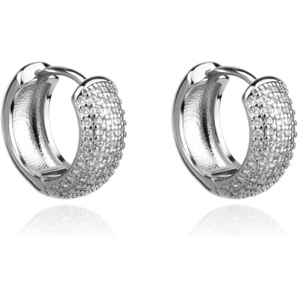 LOMISS BRINCO ARGOLA FOLHEADO A OURO 18K ZIRCÔNIA CRAVEJADA