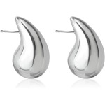 LOMISS BRINCOS GOTA FOLHEADO A OURO 18K LISO BRINCO FEMININOS