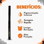 Mari Maria Makeup Caneta Delineadora Cat Eyes, Preta, Longa Duração, Ponta Fina - Imagem 2