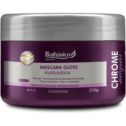 Máscara Chrome Matizadora Bothânico 250g Loiros Descoloridos