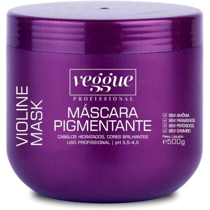 Máscara Matizadora Roxa/Violine, Roxo, Veggue,500ml