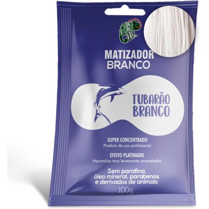 Matizador Tubarão Branco 100ml Sachê - Kamaleão Color - Efeito Platinado
