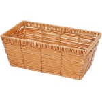 Mimo Style Cesto Retalangular Com Alça, Útil na Organização do Ambiente, Fibra Natural Com Alças de Ferro, Funcional Para Armazenar Revistas, Jogos, Brinquedos e Utensílios Domésticos, Bege, 29cm