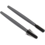 Naroote Conjunto de Escova de Cílios, Escova de Maquiagem de Silicone Elástico Macio, Lavável Reutilizável Com Caixa, Ideal para Casa e Salão de Beleza, Verde (Cinza)