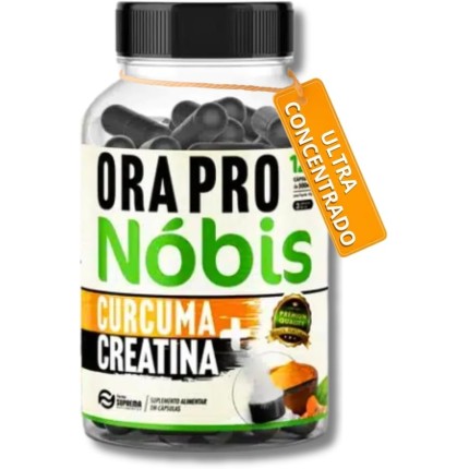 O. Pro N Cúrcuma + Creatina Premium 100% Natural 500mg 120 Cápsulas