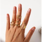 OFC Anel de Coração de aço inoxidável ajustável, anel Banhado18k, punk, serpente, joia de animal para mulheres, Aço inoxidável, Sem pedra preciosa